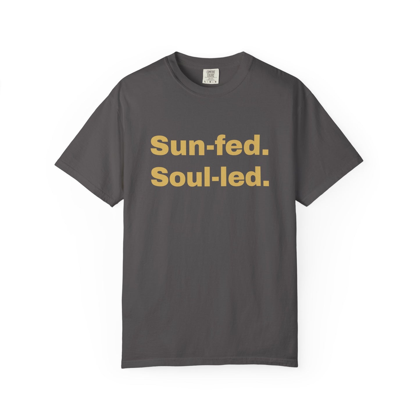 Sun-fed Soul-led Unisex T-shirt, Inspirational Quote Tee, Soft Cotton Shirt, Casual Wear, Gift for Nature Lovers, Summer Vibes